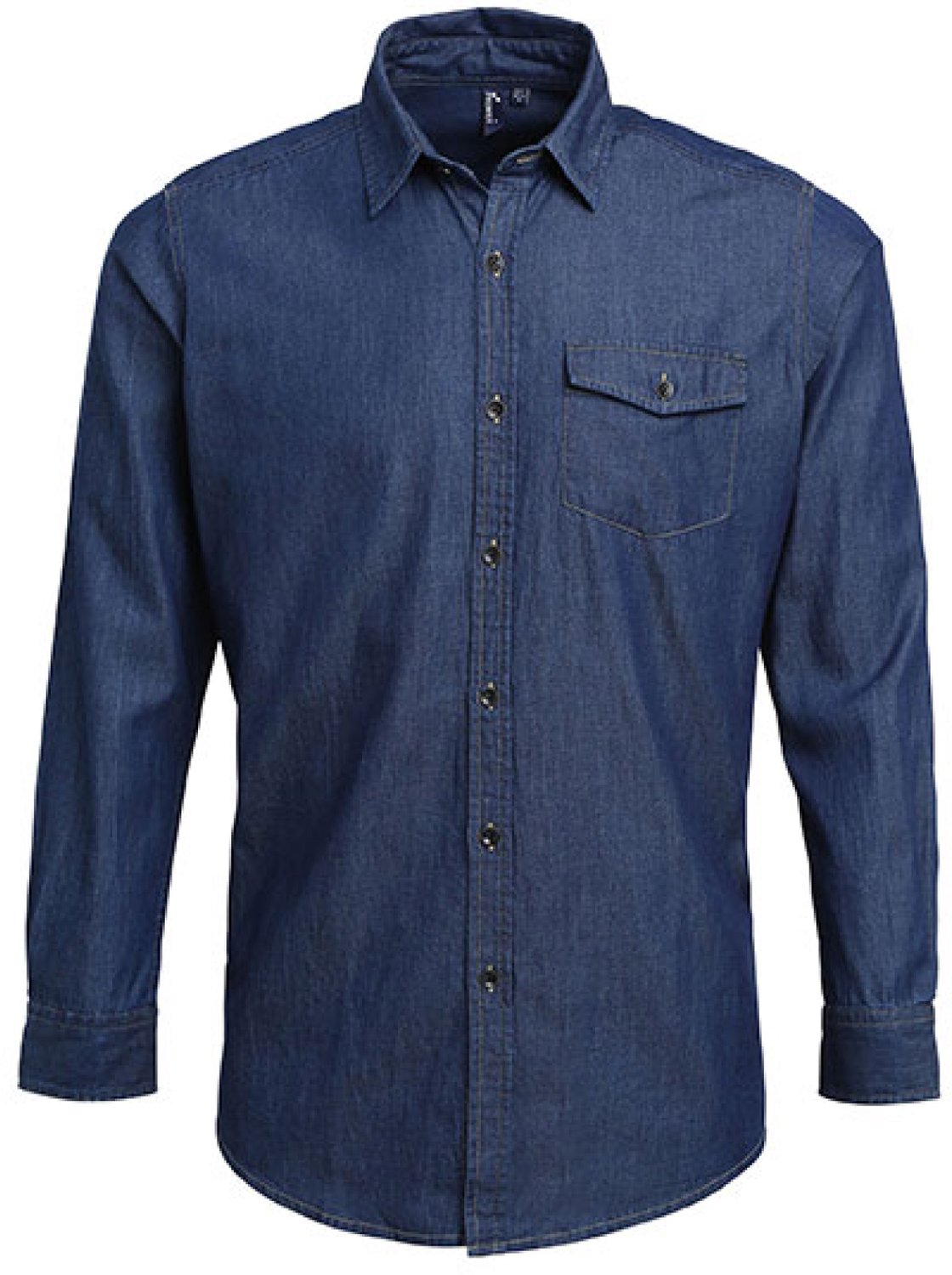 Premier Workwear - Men´s Jeans Stitch Denim Shirt - Indigo Denim (ca. Pantone 2767C) - XL