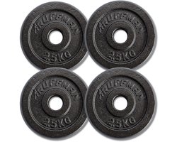 4x2,5kg halterschijven set - 2,5kg - gietijzer - 30mm - gewichten - halterset - gewicht schijven