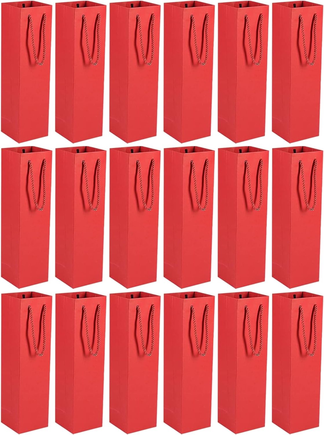 Set van 18 Kraftpapier Wijncadeauzakjes voor Flessen