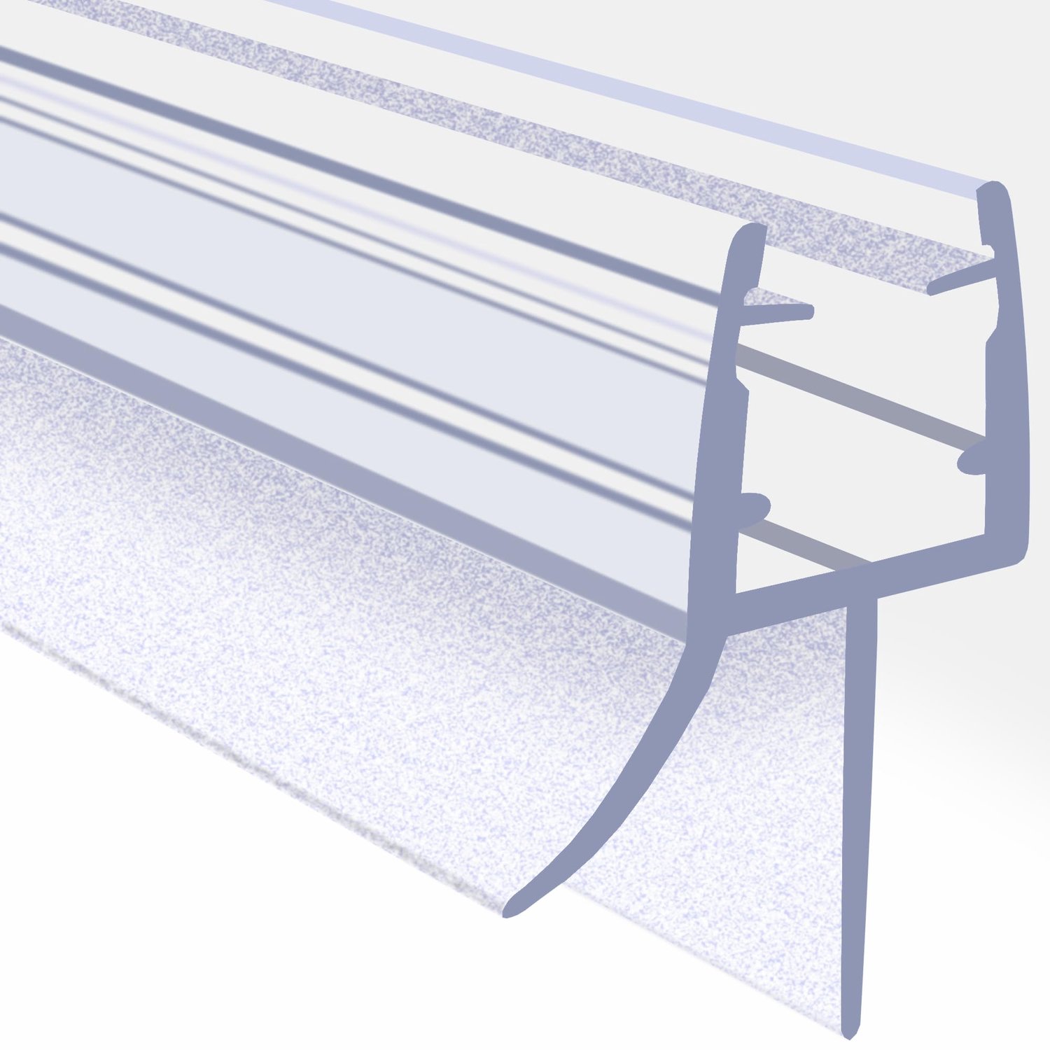Doucheafdichting 90cm - Rubberlip voor Glas 6-8mm - Transparant