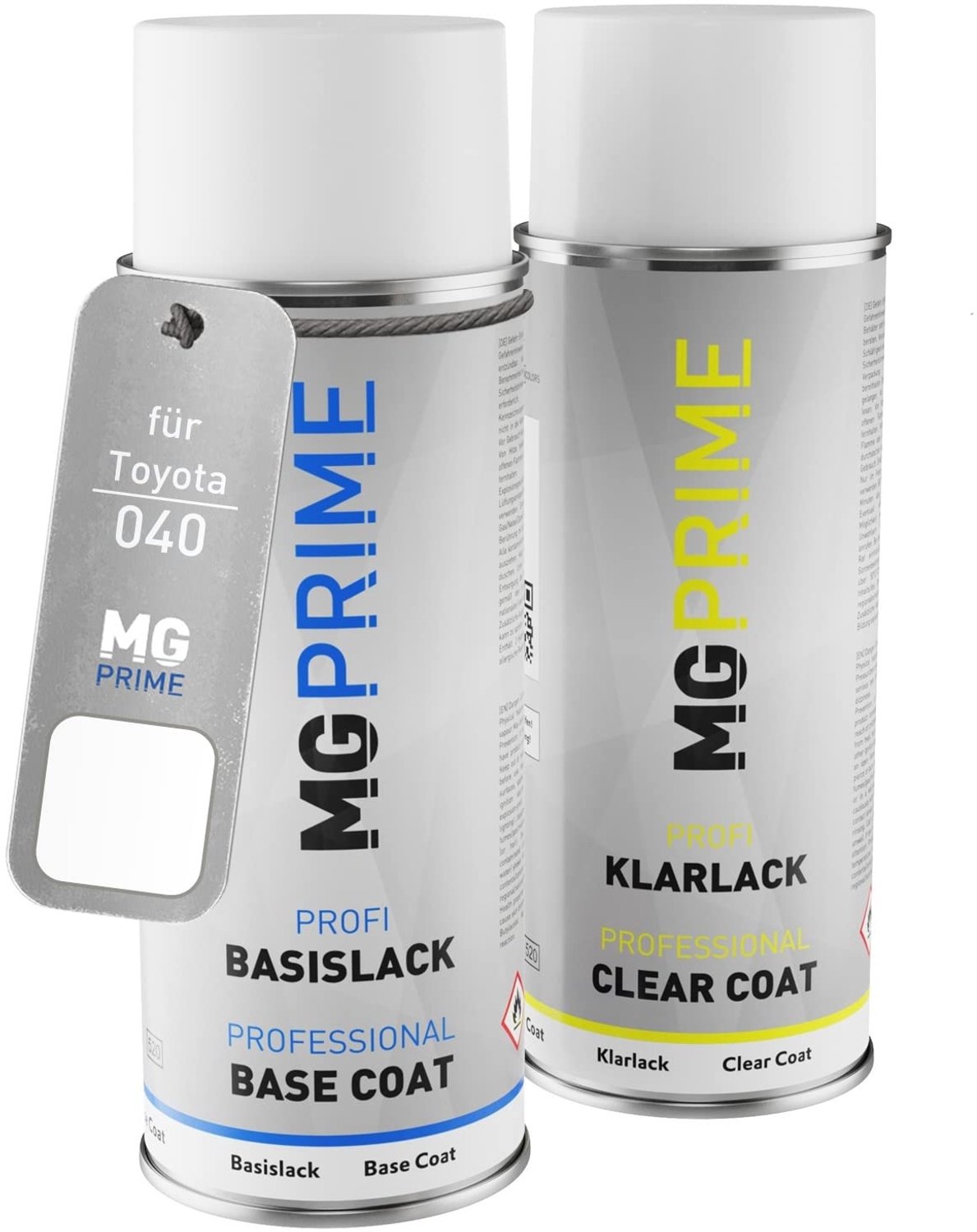 Car Paint Spray Can Set voor Toyota 040 Super White II 400ml
