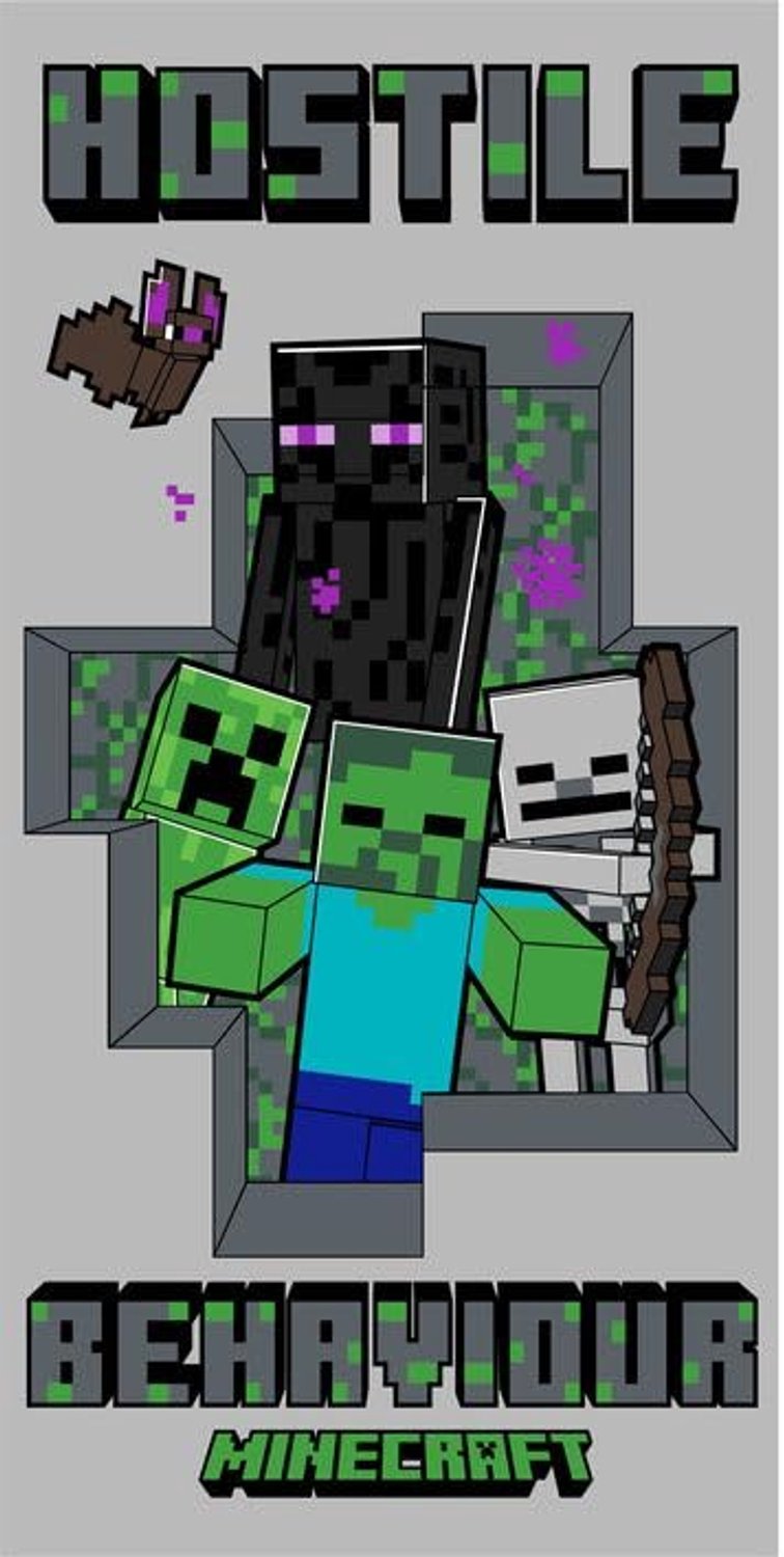 Minecraft Strandhanddoek - 70 x 140 cm - 100% Katoen