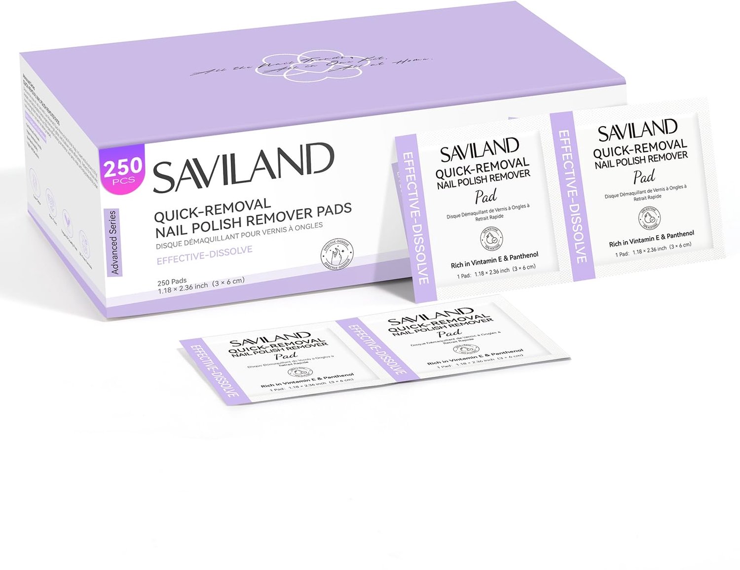 Aceton Nagellak Remover Pads, 250 Stuks voor Snelle Verwijdering van Gel Nagellak