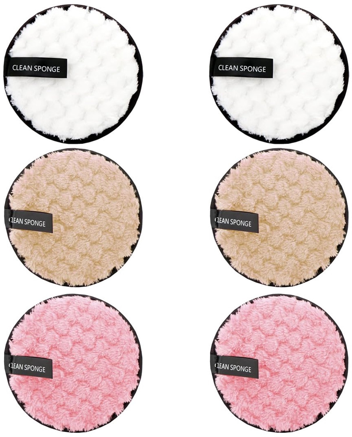 6 Wasbare Herbruikbare Make-up Remover Wattenschijfjes 12 cm