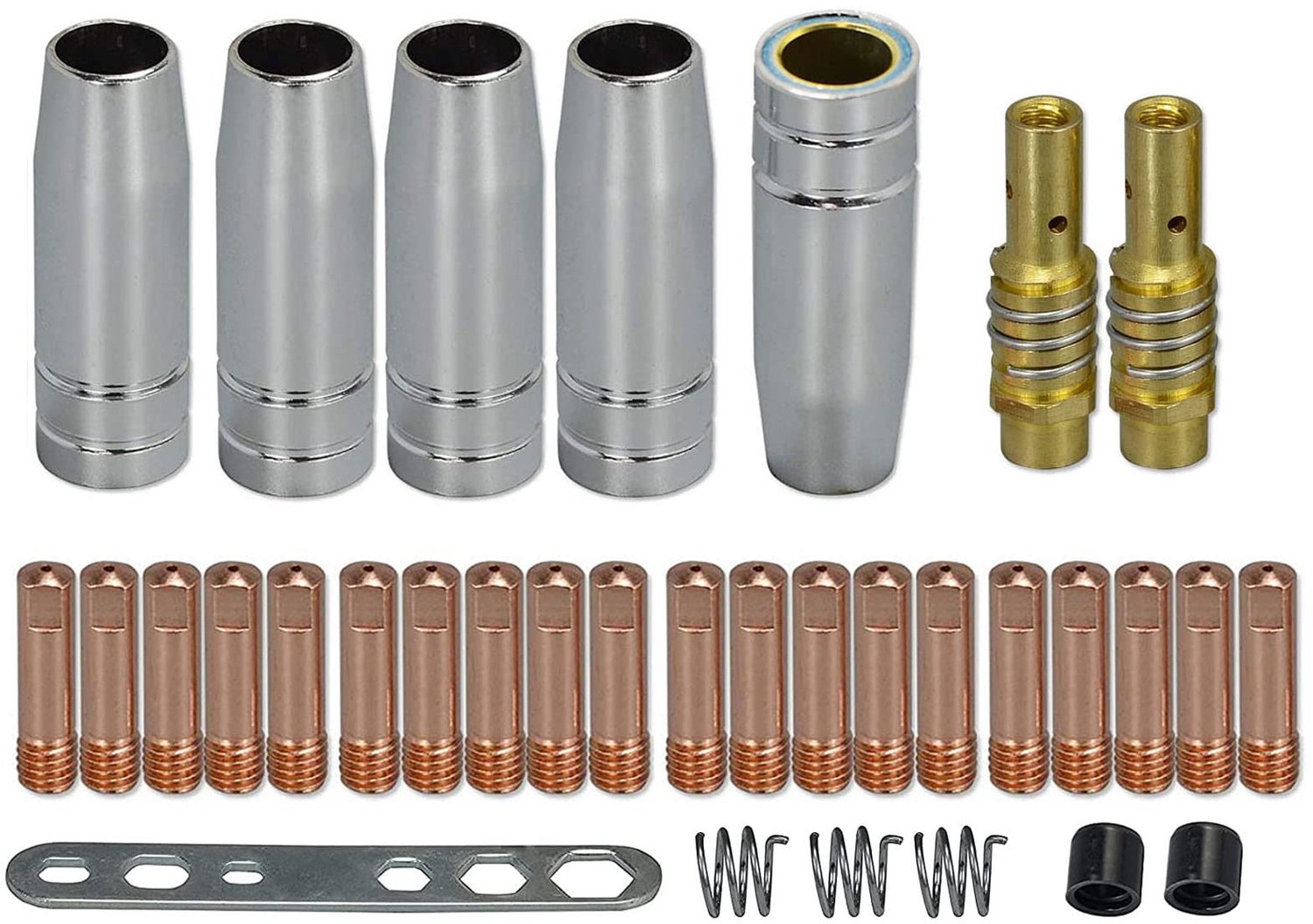 Set van 33 Stuks voor MIG Lassen, Inclusief Contact Tips