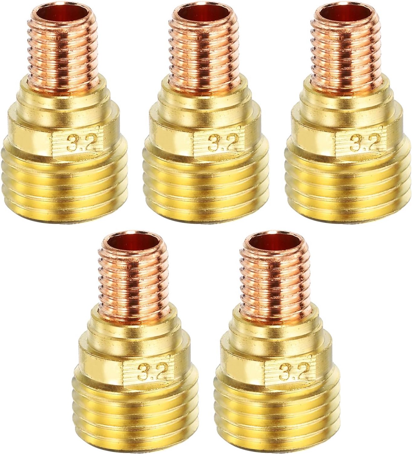 Gaslenzen 45V45 - 1/8 inch - duurzaam koper - vermindert turbulentie - 5 stuks - ServiceTopper