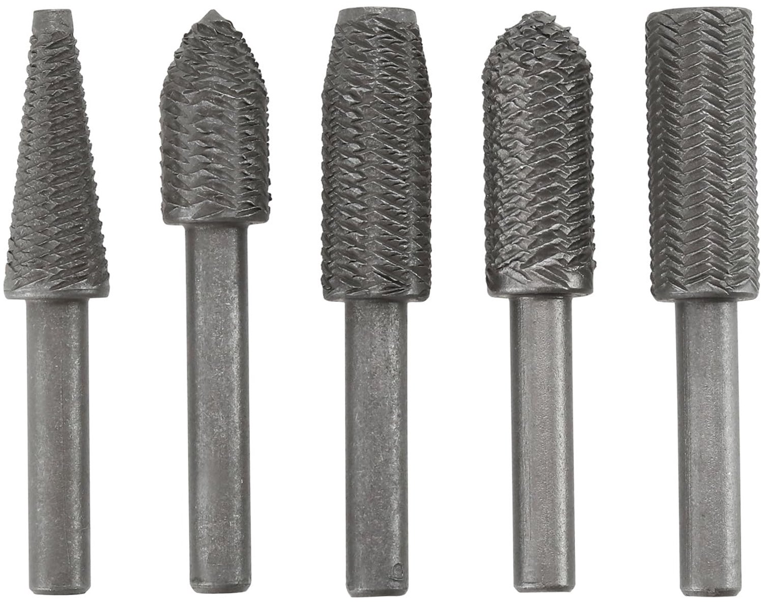 5 Stuks Rotatievijlen van Snelstaal - Voor Frezen, Vijlen en Vormen van Staal