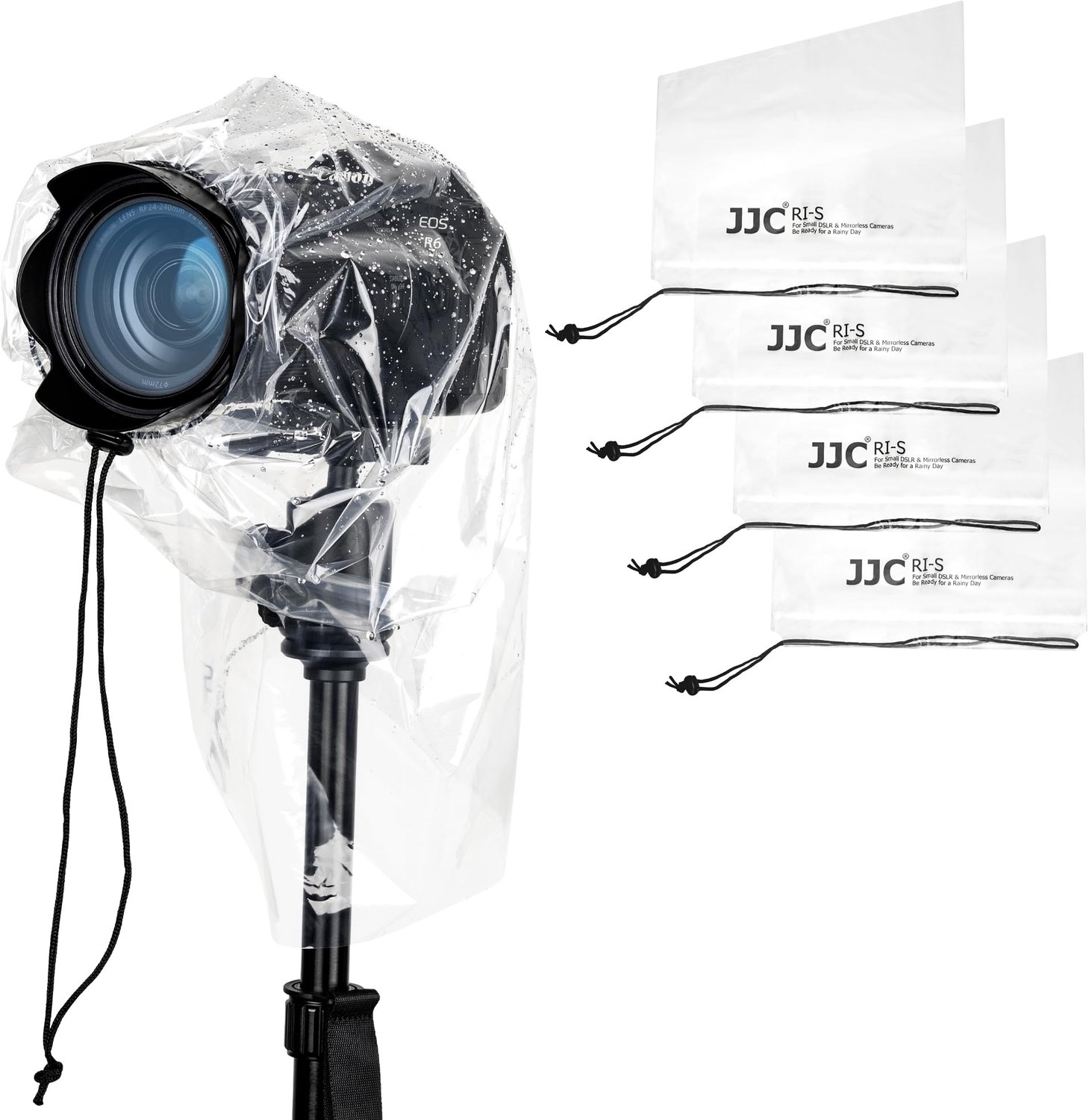 Set van 4 Waterdichte Camera Regenhoezen