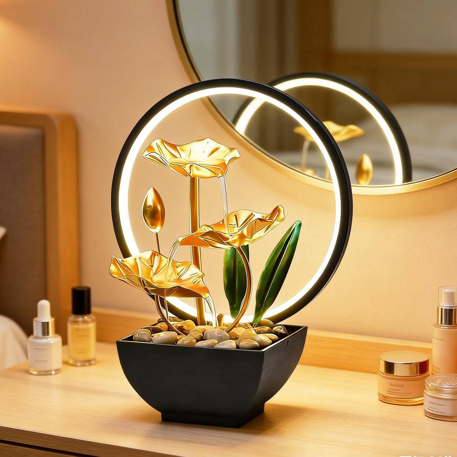 LED Tafelwaterfontein met Mini Waterval en 3 Niveaus