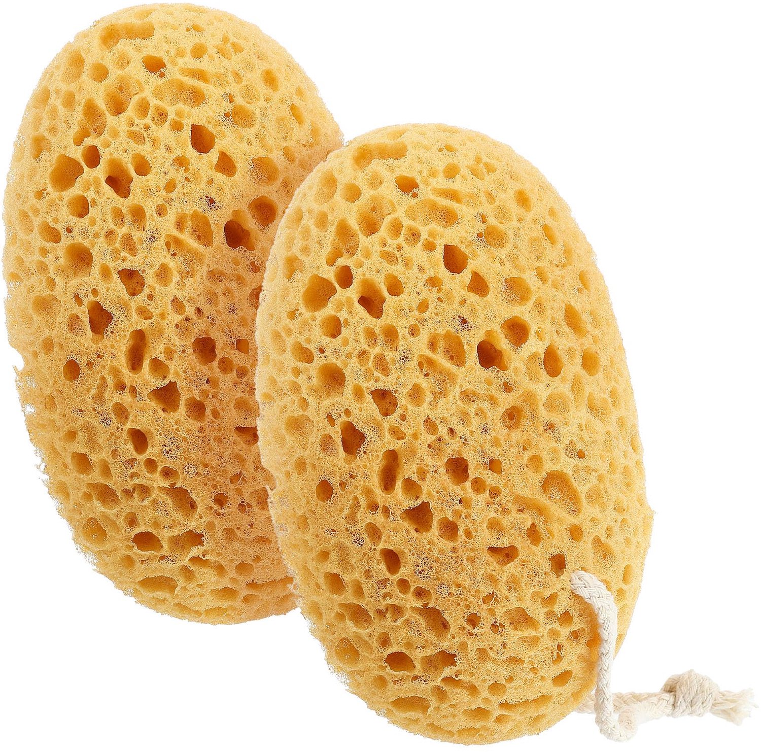 Set van 2 Exfoliërende Bad Sponsen met Hangkoord