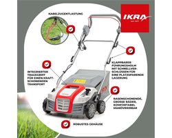 Elektrische Verticuteermachine en Gazonbeluchter 2000W – 2-in-1 Gazon verluchter met 55L Opvangbak, 40 cm Werkbreedte & Gereedschapsloze Rolwissel – Inclusief Verticuteerrol & Beluchterrol – Laura Homestore
