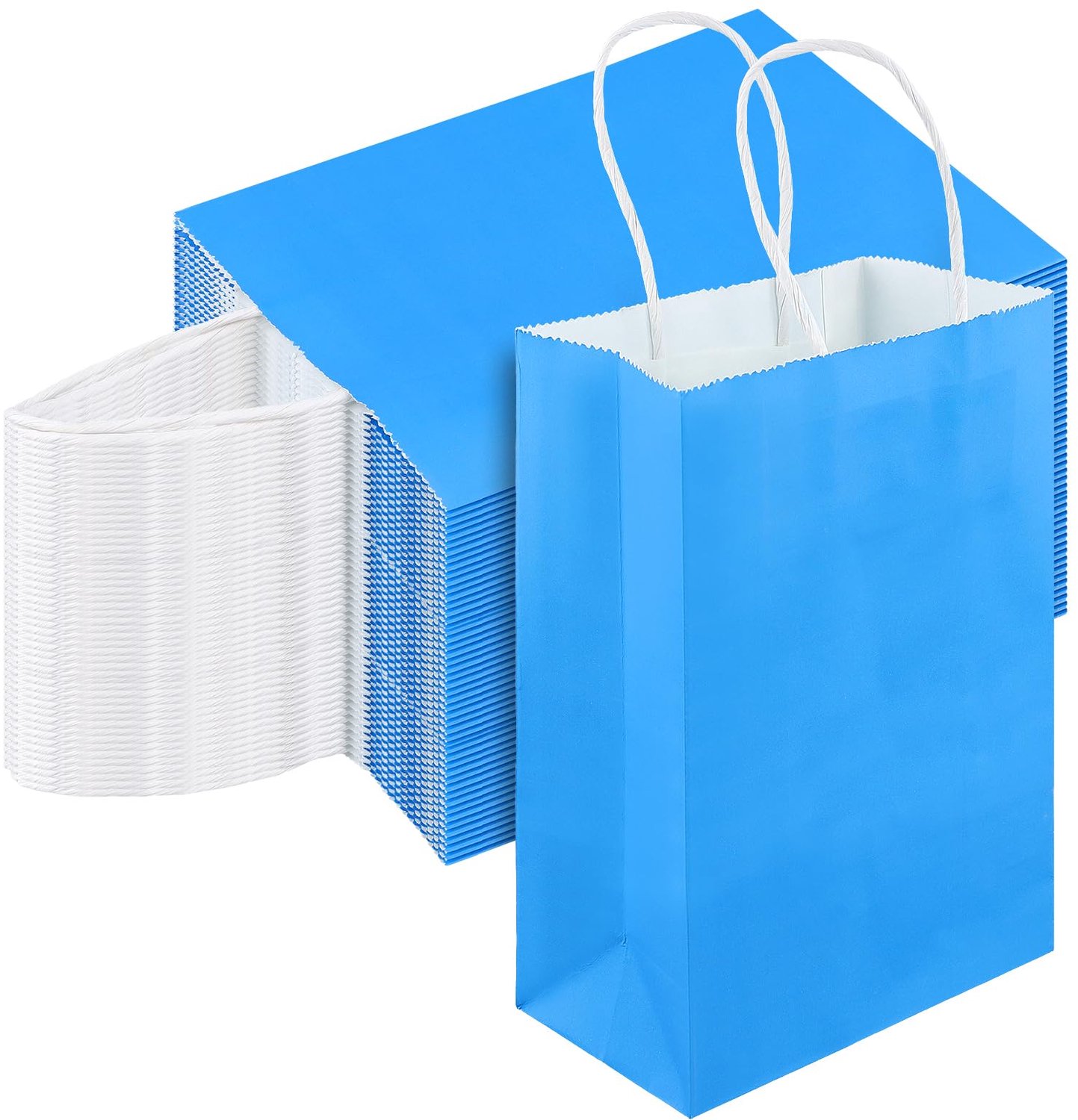 Set van 100 Blauwe Papieren Geschenkzakken