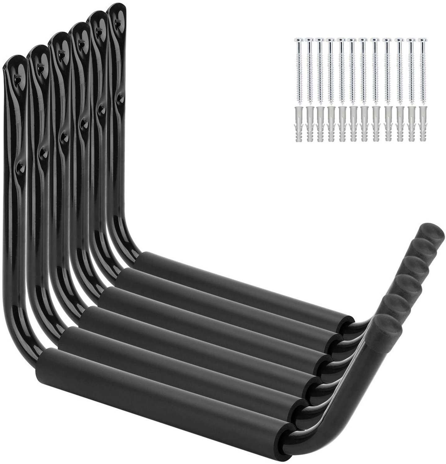 Kayak Rack Heavy Duty - Wandbeugel - 6 Stuks - Stalen Hangers - Geschikt voor Surfboard/Canoe - Tot 50 Pond Belastbaar - Opslaghaak