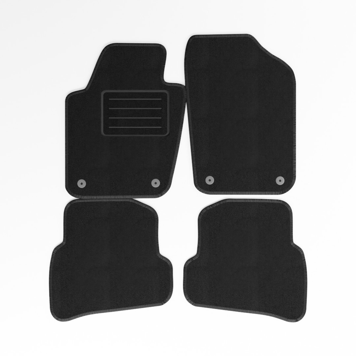 Mats4all | Naaldvilt automatten passend voor Volkswagen Polo 2009-2017 | Antislip | Met versterking | 4-delig | Automatten | Mattenset