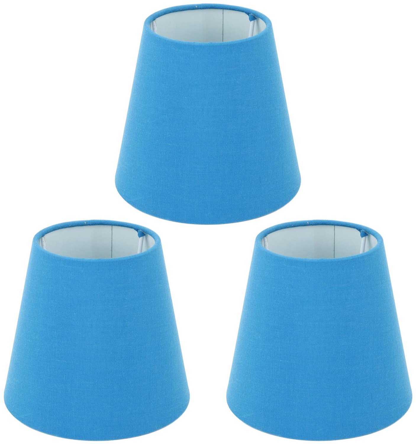 Set van 3 Stof Lampenkappen E14 voor Tafellampen en Staanlampen (Blauw)