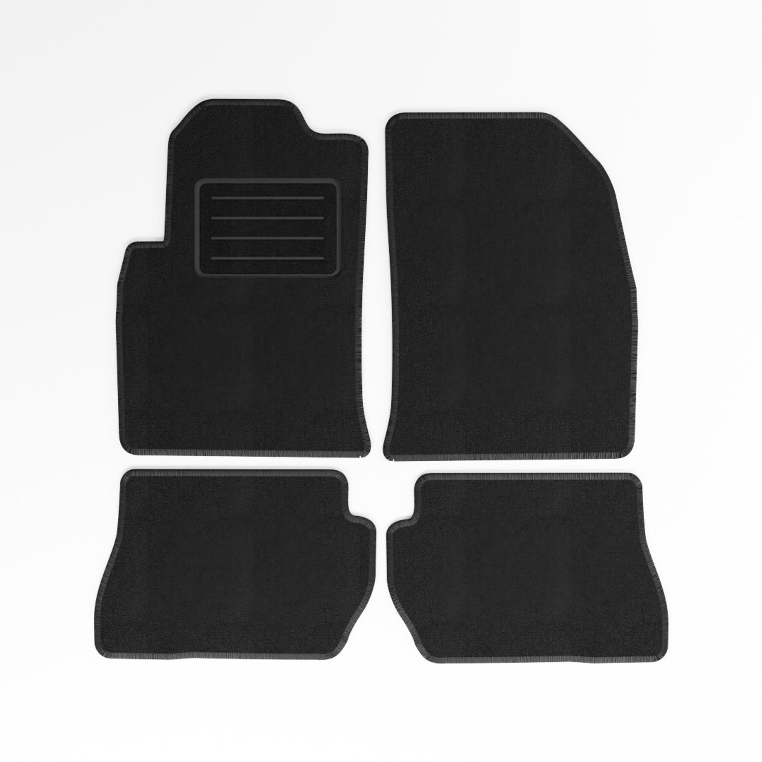 Mats4all | Naaldvilt automatten passend voor Ford Fiesta 2005-2008 | Antislip | Met versterking | 4-delig | Automatten | Mattenset