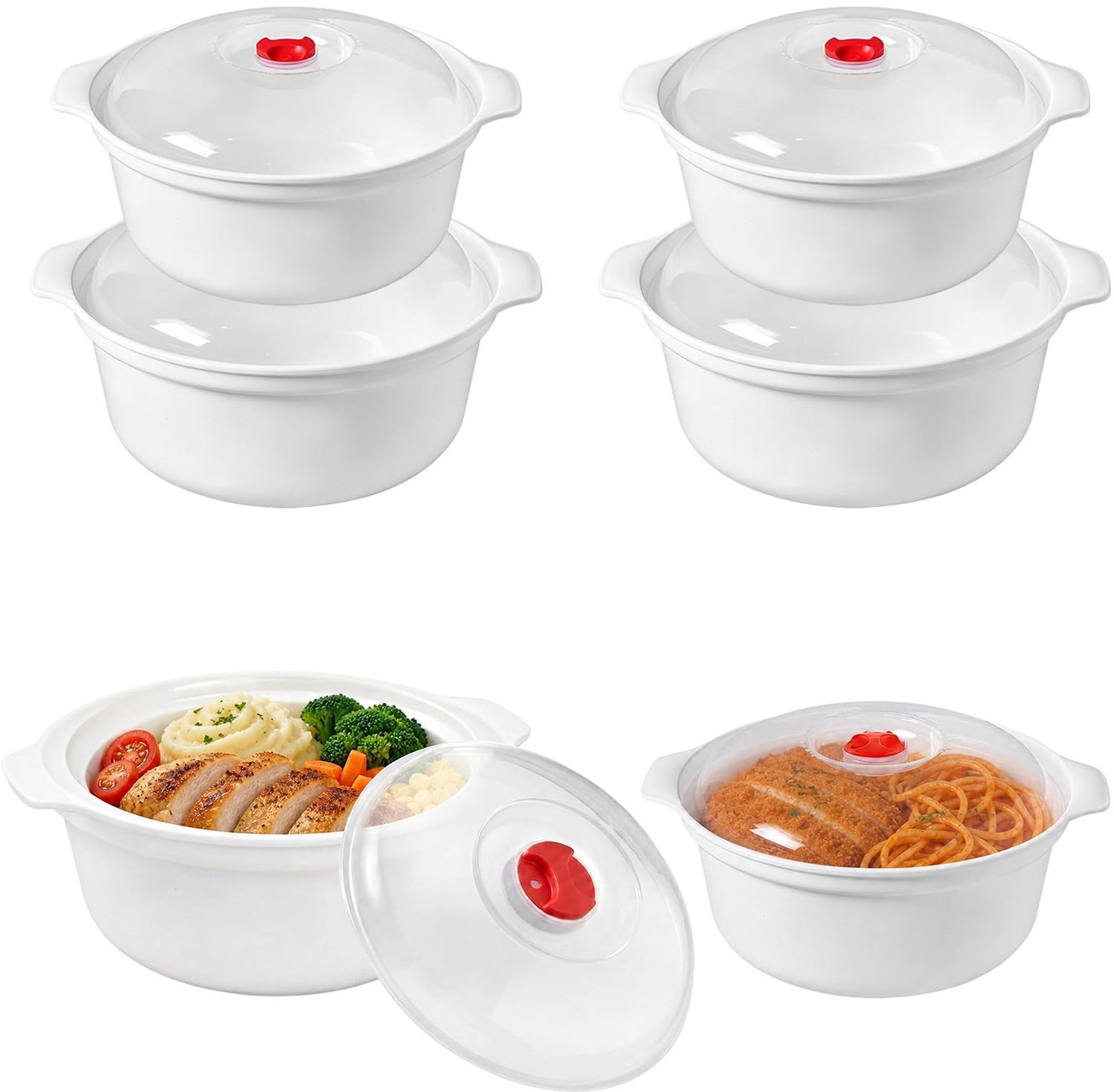 6-delige BPA-vrije Magnetronservies Set met Deksel