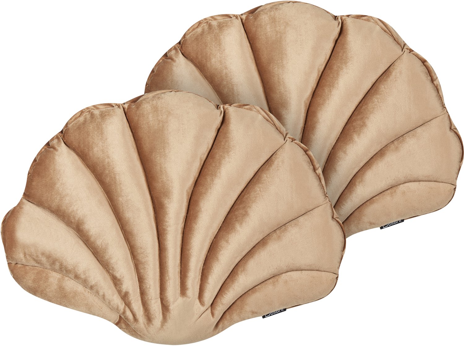 Beliani CONSOLIDA - Sierkussen set van 2 - Zandbeige - Fluweel