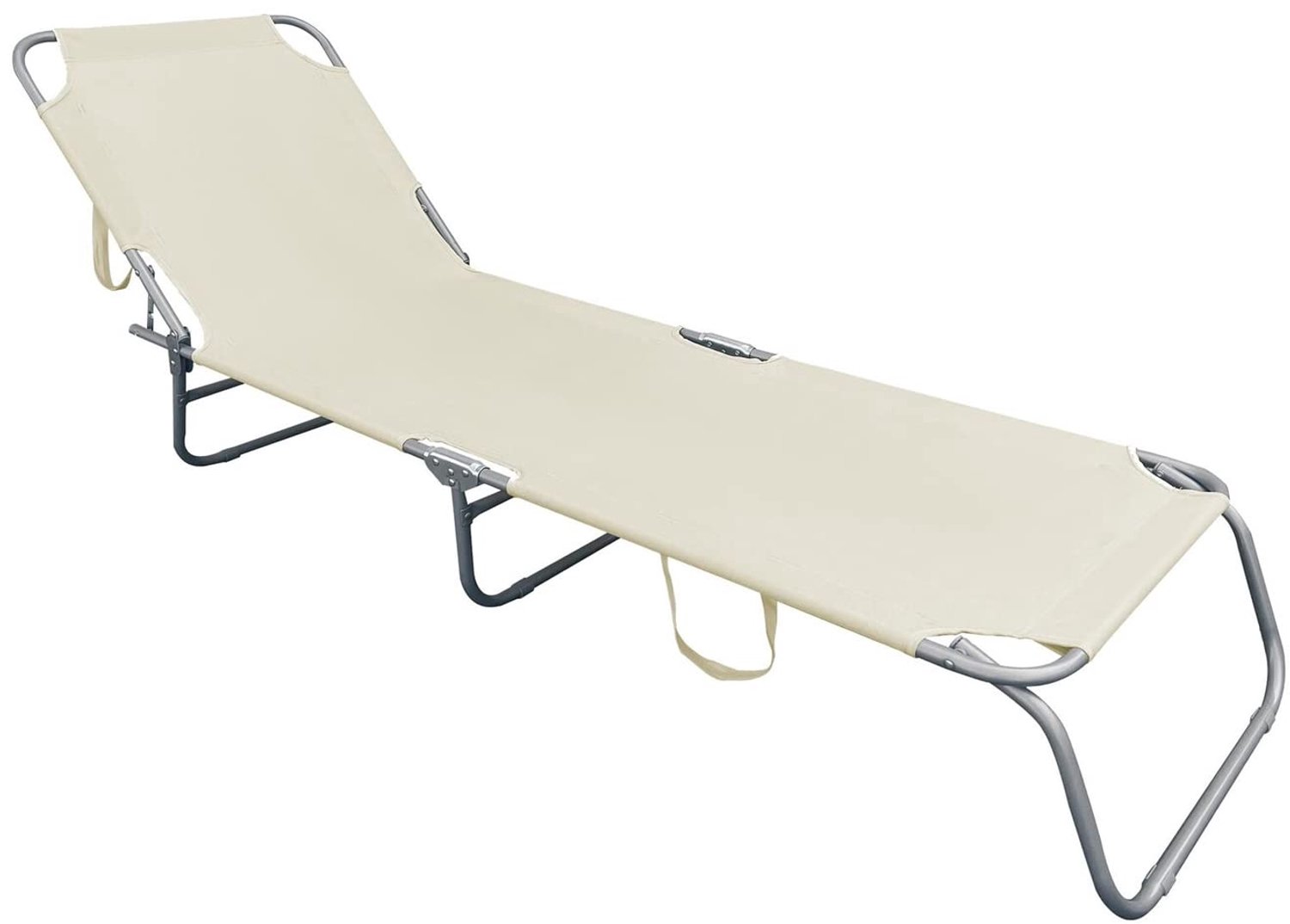 Opvouwbare Ligstoel - Beige - 3 Poten - Geschikt voor Camping