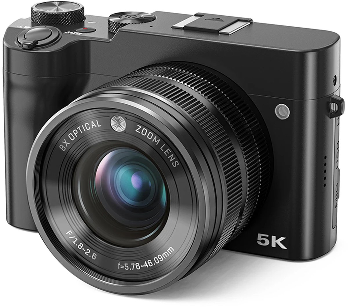 Digitale Camera 64MP – 5K Video – 8x Optische Zoom – Dual Lens – Nachtzicht – WiFi & Autofocus