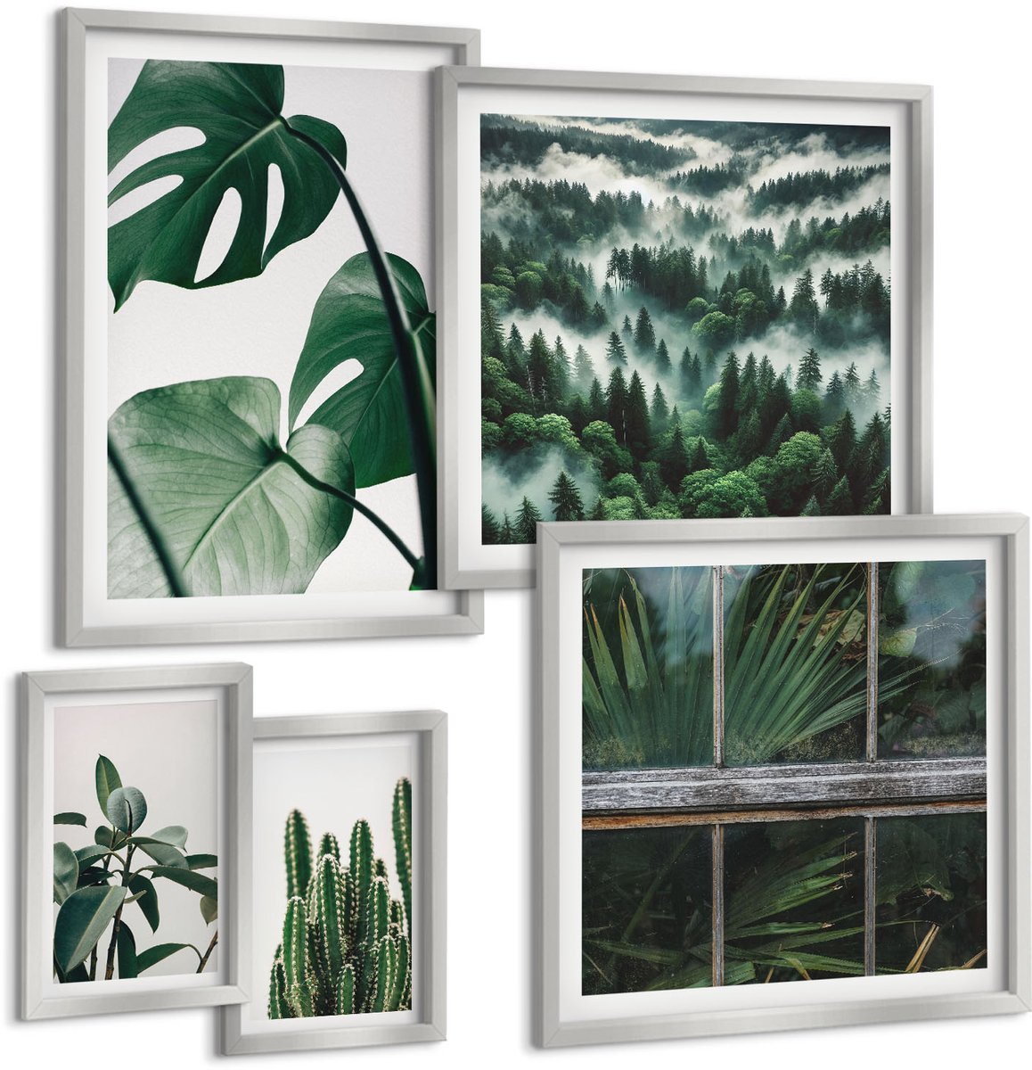 Coloray 5-Delige Schilderij Set - Motivatieslogans Voor Training En Zelfontwikkeling - 20 x 30 cm - Decoratieve Schilderijen - Woonkamer - Interieur