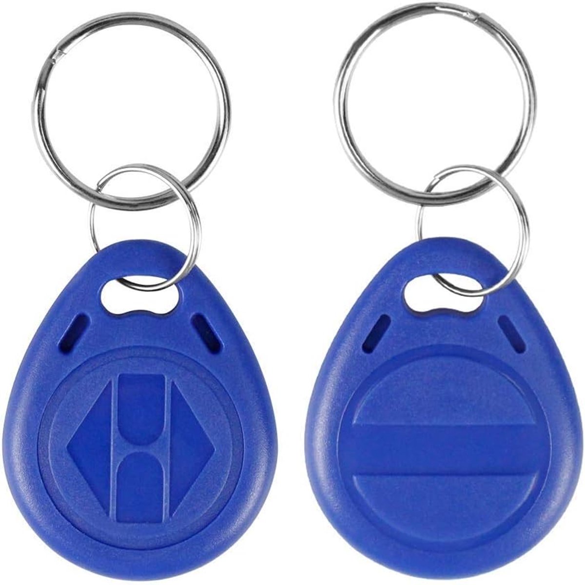 EM4305 10 x RFID transponder chipsleutel beschrijfbare sleutelring 125 kHz nabijheid EM ID-kaart label Token keyfob, kleur blauw