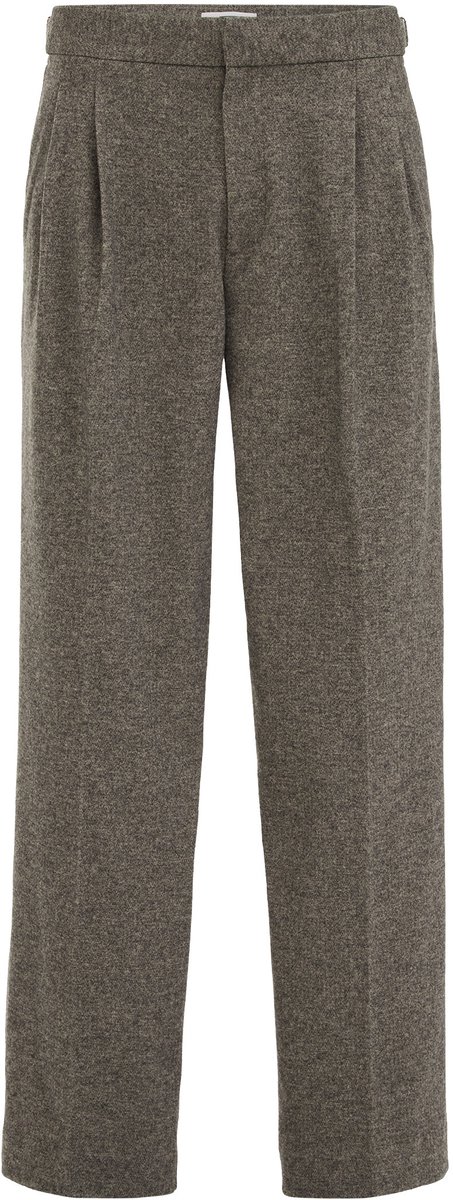WE Fashion Heren loose fit broek met dubbele bandplooi