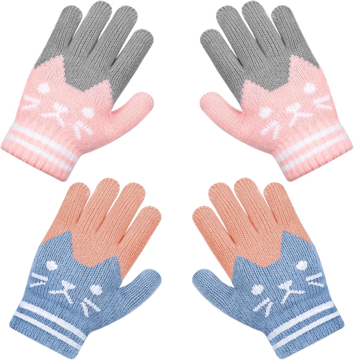 Handschoenen voor meisjes, schattige thermo-handschoenen, volledige vingers, magische handschoenen voor kinderen, dagelijks gebruik