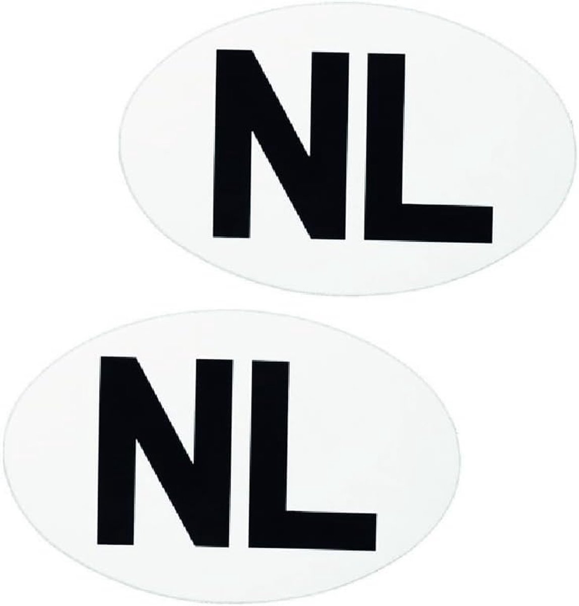Ovaal, voor auto, vinyl, voor Nederland, weerbestendig, 2 stuks