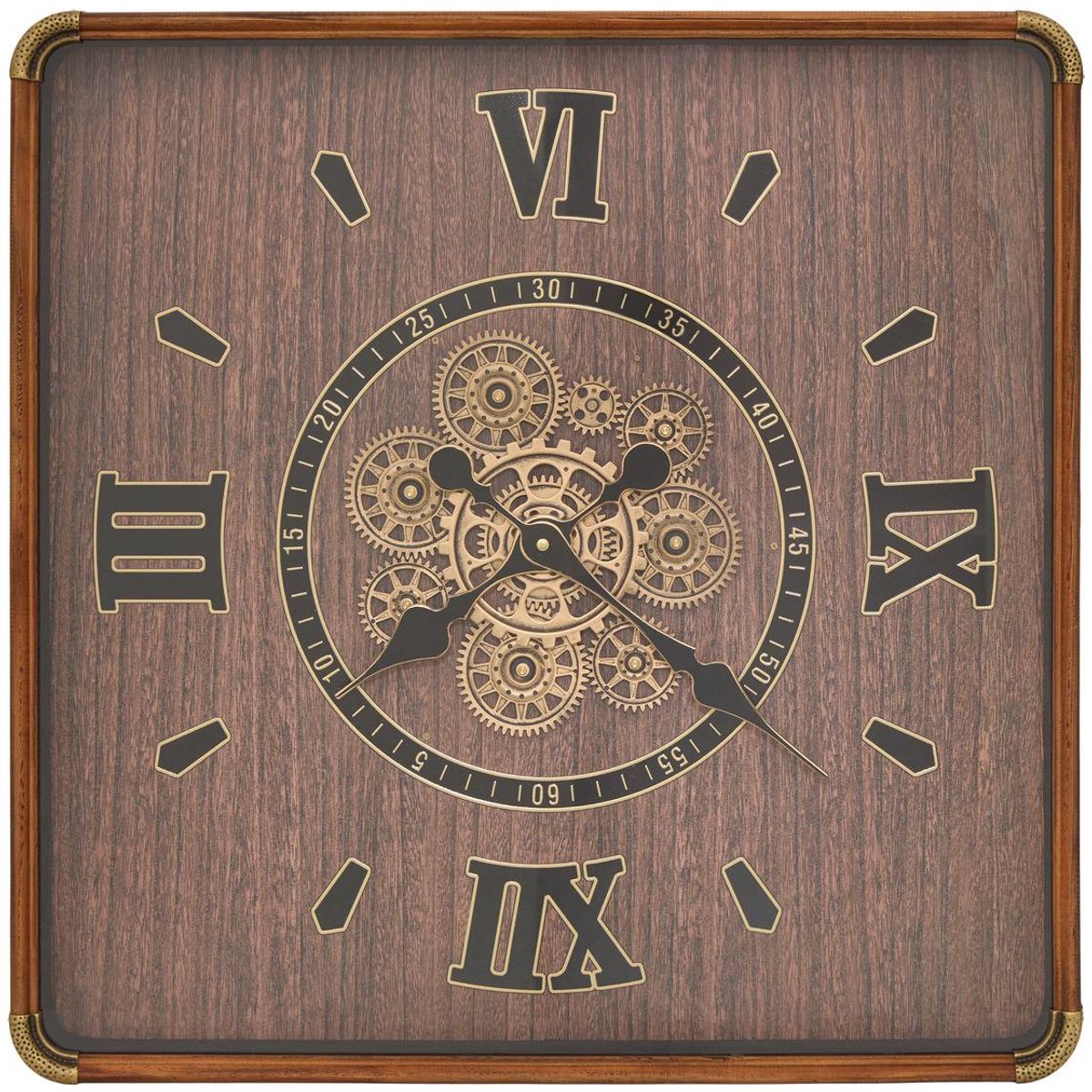 Horloge Archie 60x60cm marron