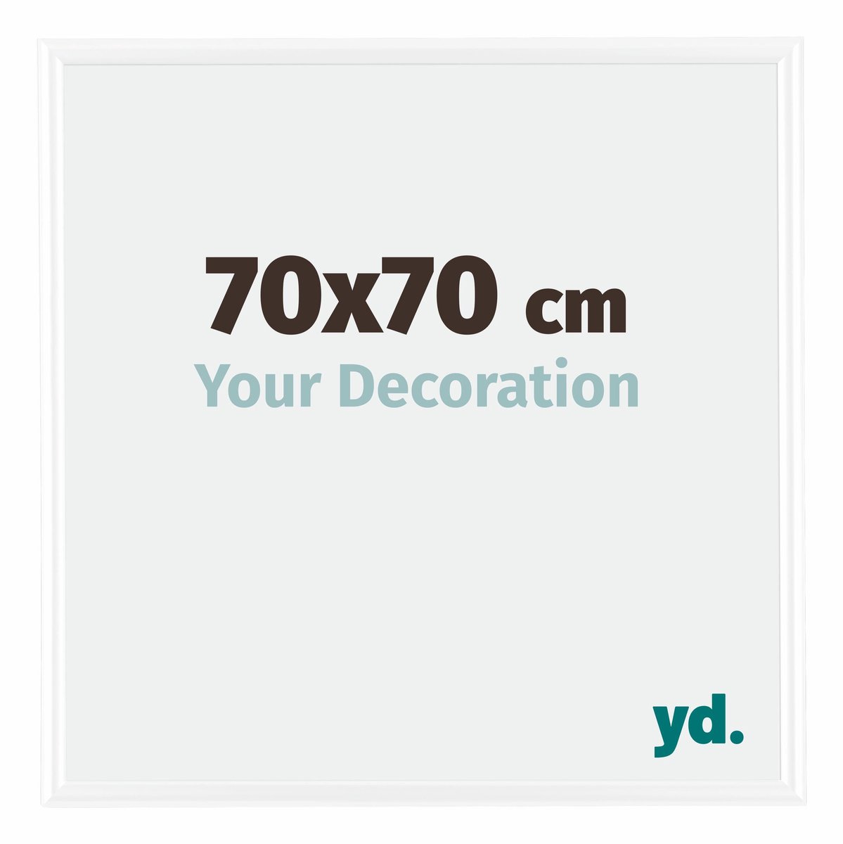 yd. Your Decoration - Fotolijst 70x70 cm - Kunststof - Wit Hoogglans - Bordeaux