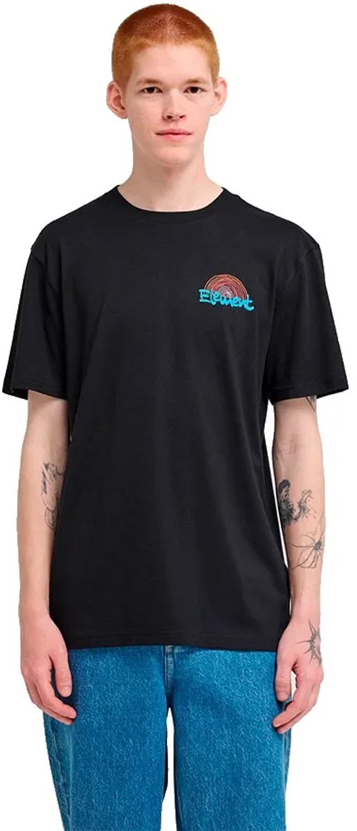 Element Sound Waves T-shirt Met Korte Mouwen S Man Zwart