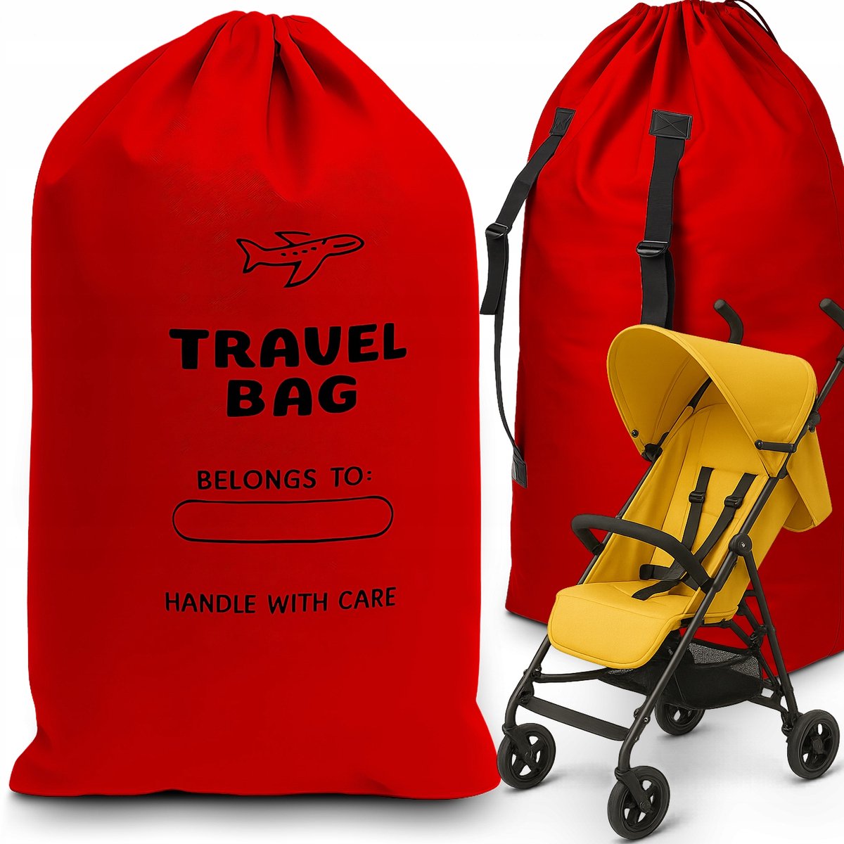 Universele kinderwagen Beschermhoes - Rood