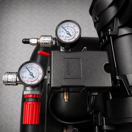 Datona® Stille compressor 50L - Olievrij en verrijdbaar - voor luchtgereedschap - Zwart — afbeelding 4