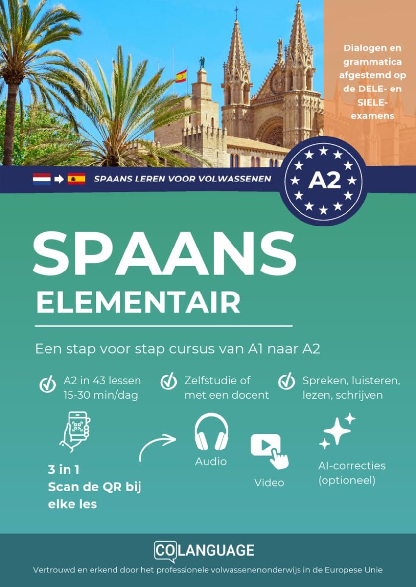 Spaans A2 elementair: Een stap voor stap cursus van A1 naar A2: Spaans leren op A2 niveau met dialogen, grammatica - ShopVlot