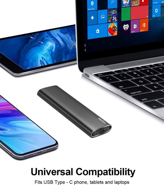 Externe SSD - Draagbare Opslag - Snelle Dataoverdracht - Schokbestendig Ontwerp - 1TB - Zwart — afbeelding 5