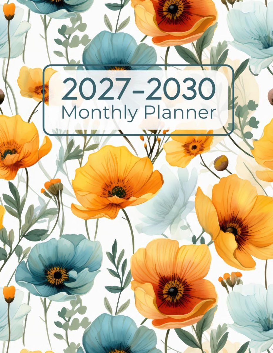 2027-2030 Monthly Planner: 4 Year From January 2027 To December 2030 - ShopVlot