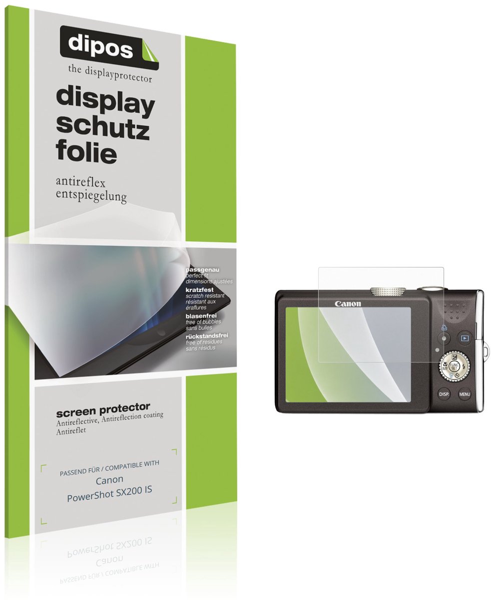 dipos – 4x Matte Beschermfolie geschikt voor Canon PowerShot SX200 IS | Krasbestendige & antireflecterende Screenprotector Ultra-Thin