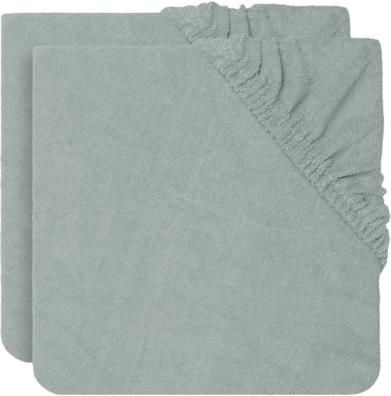 Jollein Aankleedkussenhoes Badstof 50x70cm - Ash Green - 2 Stuks — afbeelding 2