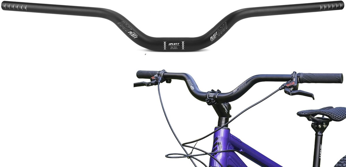 PLATT Fietsstuur 70mm Hoog-Riser Bar Aluminiumlegering MTB Stuur (31.8mm-780mm) - ShopVlot