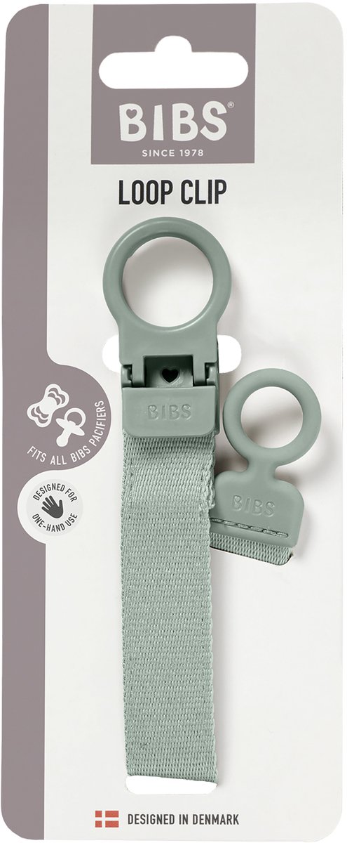BIBS Lus-speenclip - Soepele, veilige bediening met één hand, past op alle BIBS en de meeste merken, machinewasbaar, slank profiel voor comfort, leeftijd 0+ - Sage van BIBS — afbeelding 4
