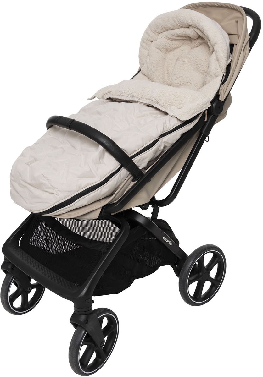 Jollein Voetenzak voor Buggy & Kinderwagen - Embossed - Polyester - 42x82cm - Sand – foto 7