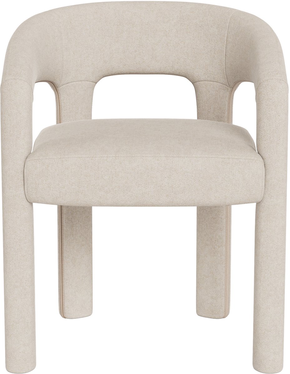 Giga Living Eetkamerstoel Cole Met Armleuning Apia Beige - Giga Living