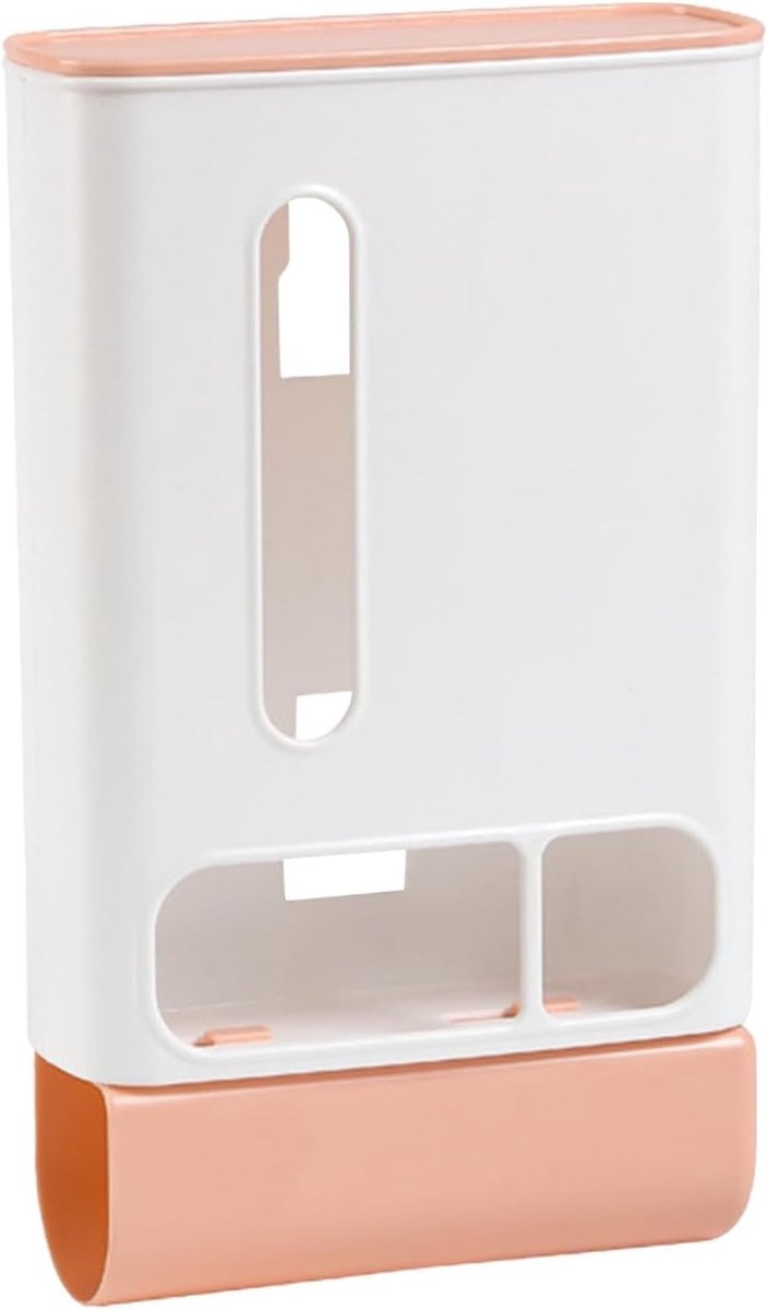 1 stuk- Vuilniszak Dispenser -vuilniszak dispenser houder-vuilniszakdispenser-Afvalzak Houder -Vuilniszak Opbergdoos-Zakjesdispenser-Voor Keuken en Badkamer-Afvalzak Dispenser Houder -keuken accessoires- Wandgemonteerde-Zelfklevend-Roze