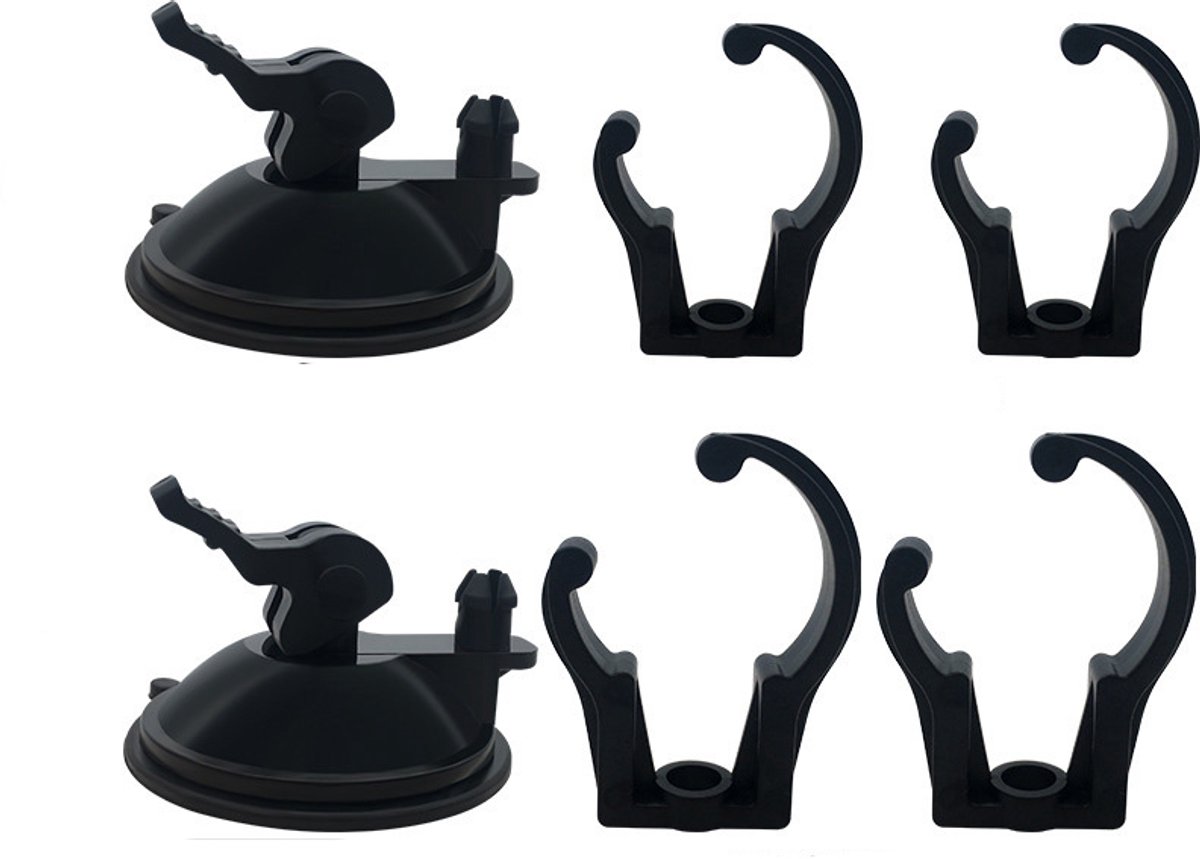 Zuignap voor aquarium- Aquarium zuignapclip - Zuignap Clips -Kunststof zuignappen -slanghouder voor aquarium-aquariumaccessoires- aquariumbenodigdheden-Geschikt voor verwarmingselementen, lampen en waterleidingen-Zwart