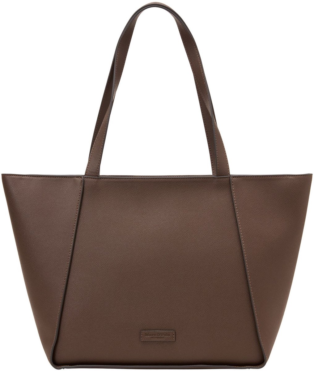 Marc O'Polo shopper schoudertas Vera Shopper Dark Walnut donkerbruin