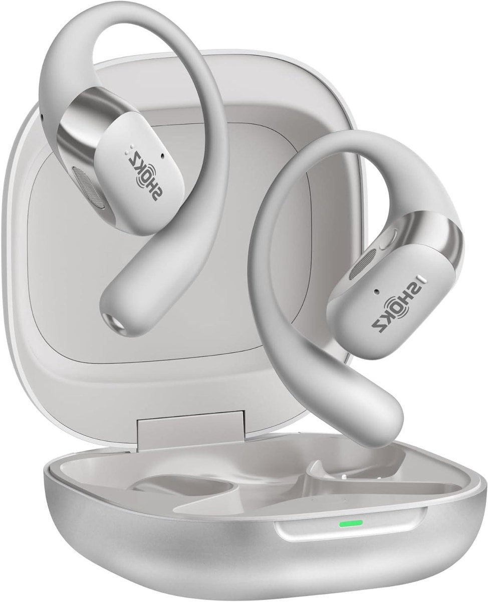 Open-Ear Hoofdtelefoon - Comfortabele Oordopjes - Muziek Luisteren - Dolby Audio Ondersteuning - 48 uur Speeltijd - Grijs