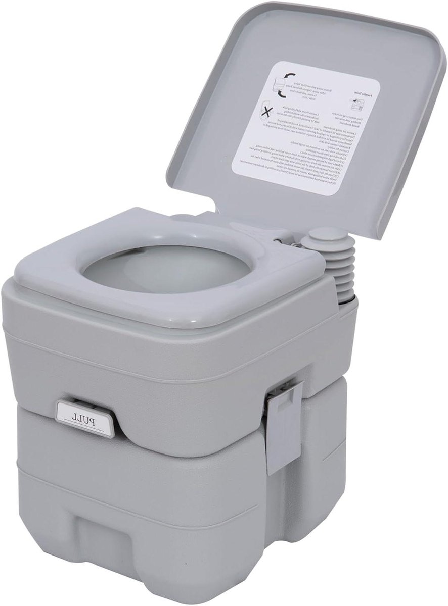 Mobiel Toilet - Kampeer Toilet - Kamperen Reizen - Geurvrij Ontwerp - 20 Liter Tank - Grijs