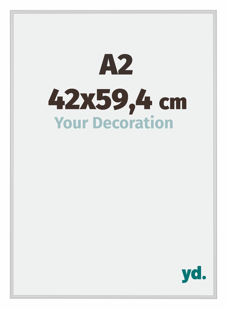 yd. Your Decoration - Fotolijst A2 42x59,4 cm - Aluminium - Zilver Mat - Miami