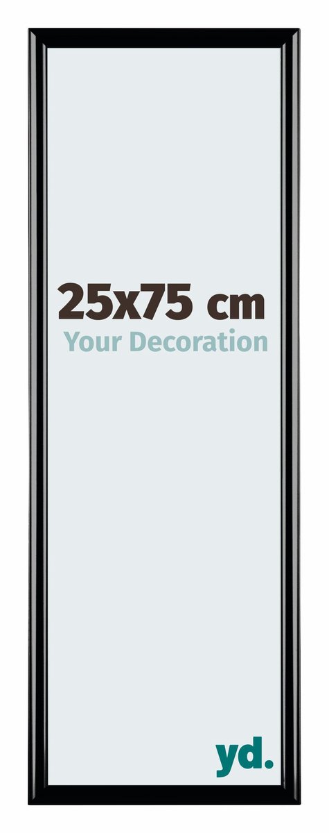 yd. Your Decoration - Fotolijst 25x75 cm - Kunststof - Zwart Hoogglans - Bordeaux